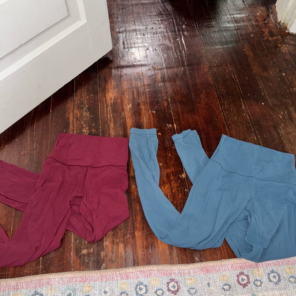 BUNDLE*** Lululemon Athletica burgundy and Blue align Leggings